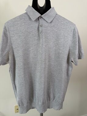 Suitsupply Light Gray Short-Sleeve Polo